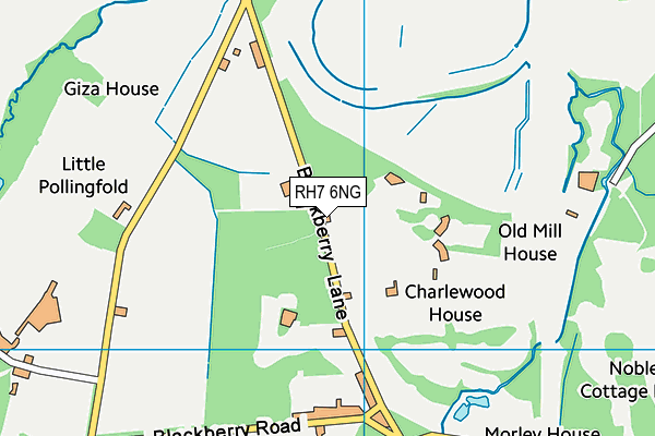 RH7 6NG map - OS VectorMap District (Ordnance Survey)