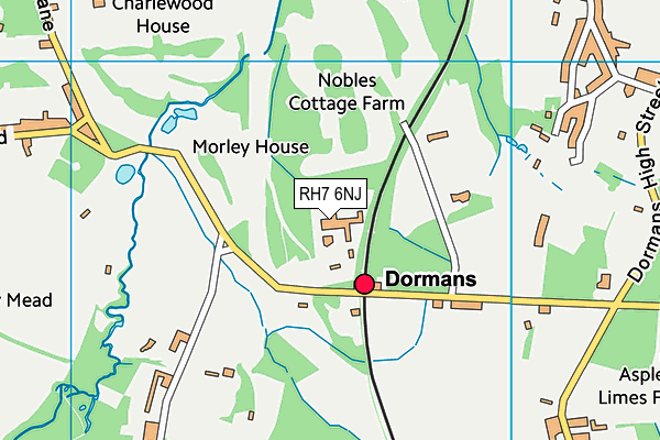 RH7 6NJ map - OS VectorMap District (Ordnance Survey)