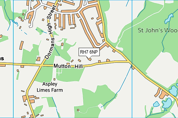 RH7 6NP map - OS VectorMap District (Ordnance Survey)