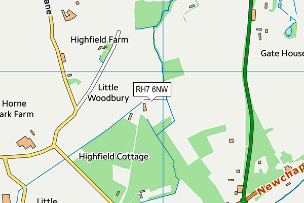 RH7 6NW map - OS VectorMap District (Ordnance Survey)