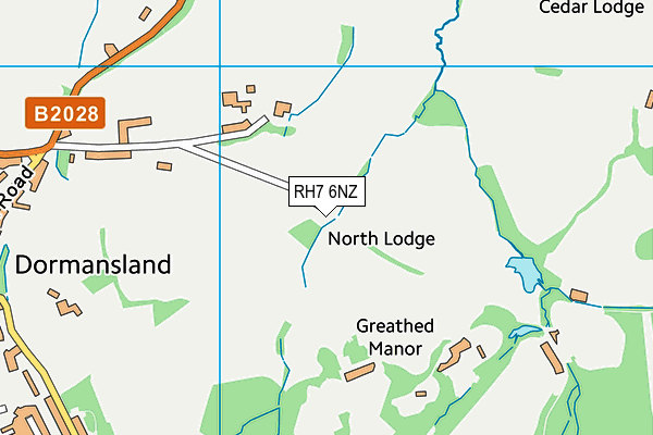 RH7 6NZ map - OS VectorMap District (Ordnance Survey)