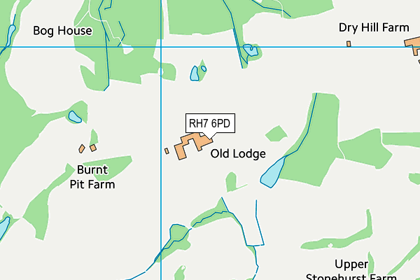 RH7 6PD map - OS VectorMap District (Ordnance Survey)