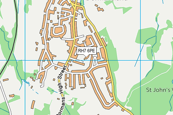 RH7 6PE map - OS VectorMap District (Ordnance Survey)