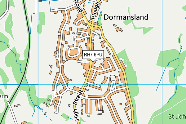 RH7 6PU map - OS VectorMap District (Ordnance Survey)