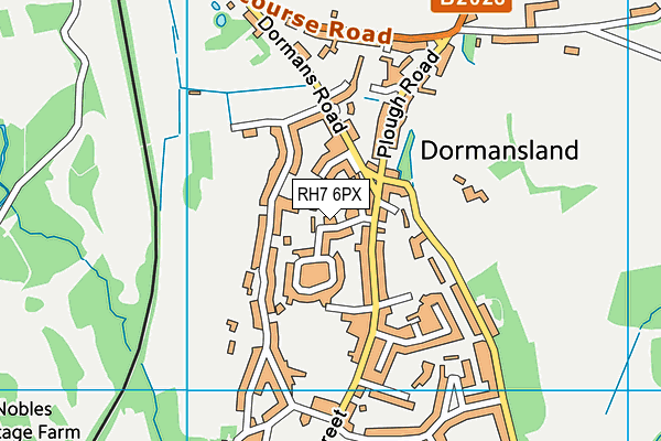 RH7 6PX map - OS VectorMap District (Ordnance Survey)