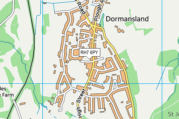 RH7 6PY map - OS VectorMap District (Ordnance Survey)