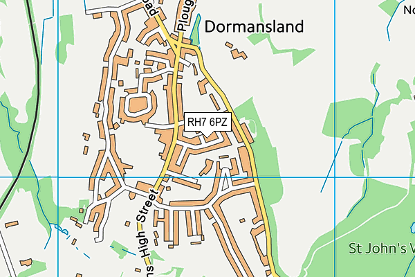RH7 6PZ map - OS VectorMap District (Ordnance Survey)