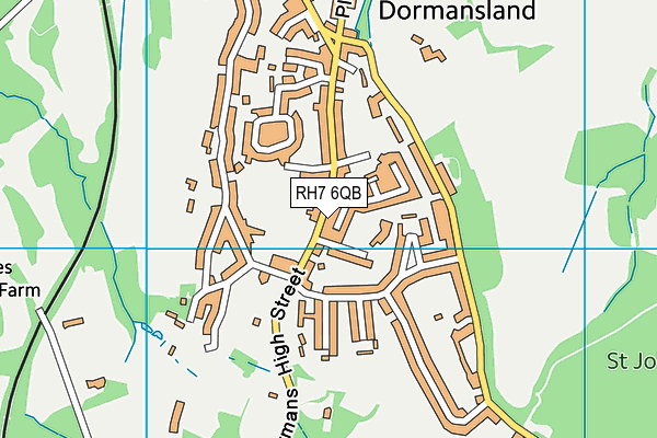 RH7 6QB map - OS VectorMap District (Ordnance Survey)