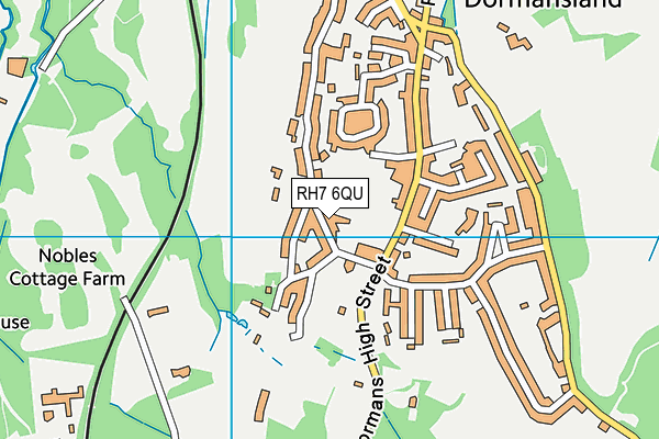 RH7 6QU map - OS VectorMap District (Ordnance Survey)