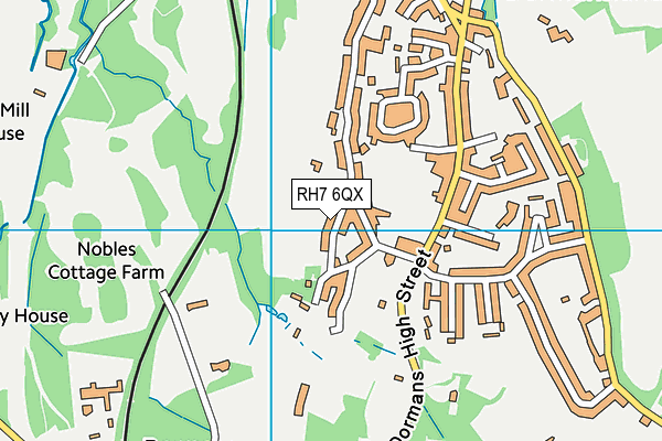 RH7 6QX map - OS VectorMap District (Ordnance Survey)