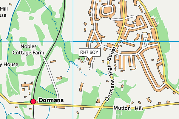 RH7 6QY map - OS VectorMap District (Ordnance Survey)