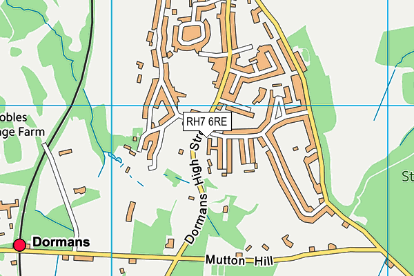 RH7 6RE map - OS VectorMap District (Ordnance Survey)