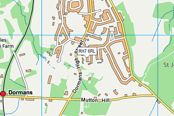 RH7 6RL map - OS VectorMap District (Ordnance Survey)