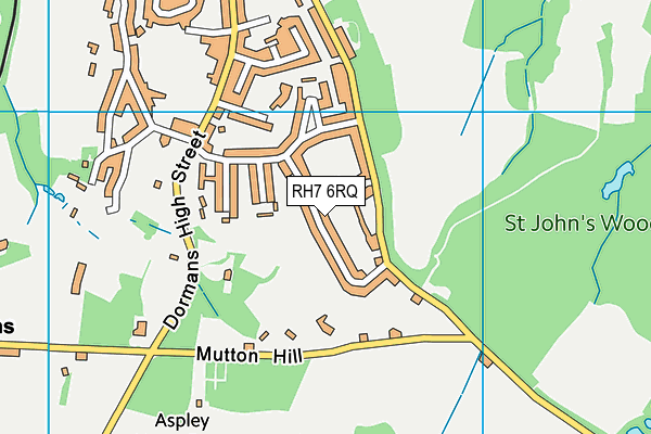 RH7 6RQ map - OS VectorMap District (Ordnance Survey)