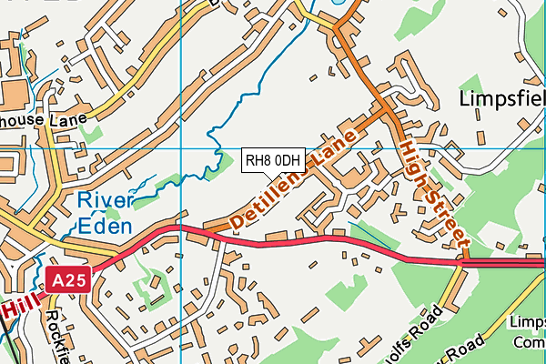 The Limpsfield Club map (RH8 0DH) - OS VectorMap District (Ordnance Survey)