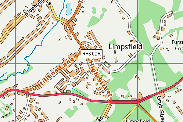 Map of LIMPSFIELD FREEHOLD LIMITED at district scale