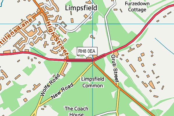 Limpsfield CofE Infant School map (RH8 0EA) - OS VectorMap District (Ordnance Survey)