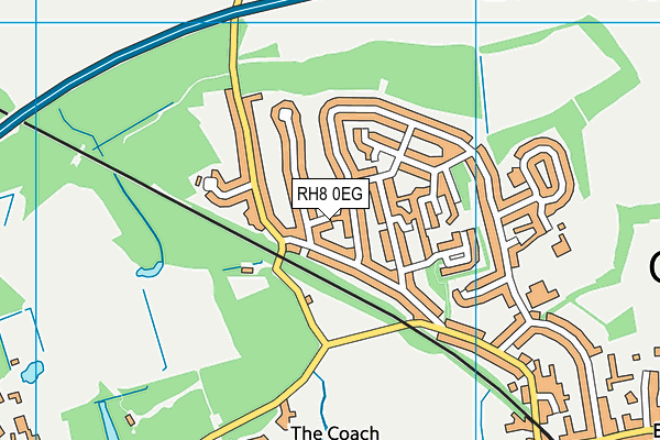 RH8 0EG map - OS VectorMap District (Ordnance Survey)