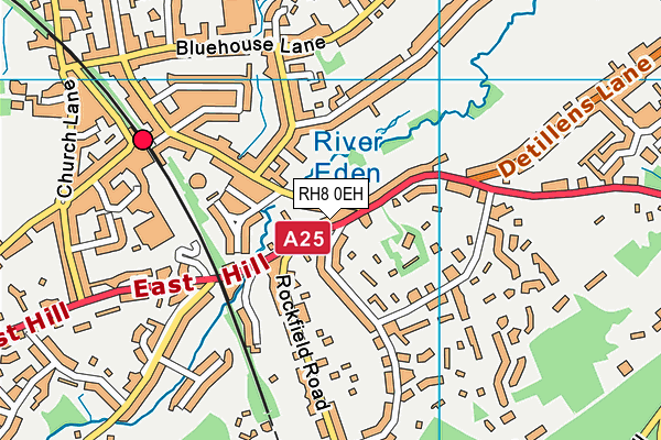 RH8 0EH map - OS VectorMap District (Ordnance Survey)