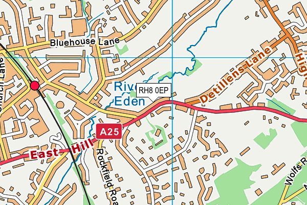 RH8 0EP map - OS VectorMap District (Ordnance Survey)