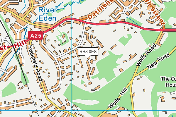 RH8 0ES map - OS VectorMap District (Ordnance Survey)