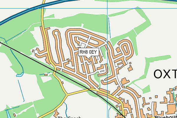 RH8 0EY map - OS VectorMap District (Ordnance Survey)