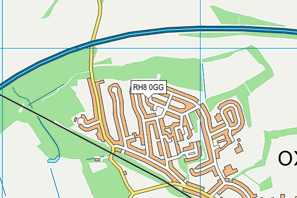 RH8 0GG map - OS VectorMap District (Ordnance Survey)