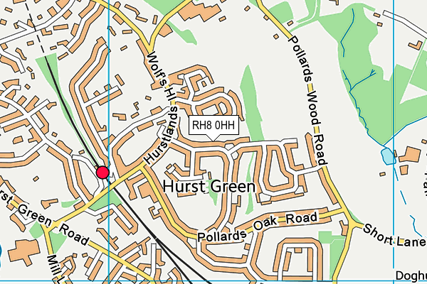 RH8 0HH map - OS VectorMap District (Ordnance Survey)