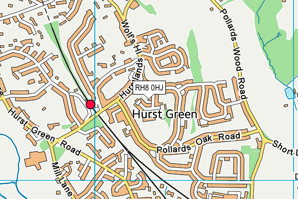 Hurst Green Infant School map (RH8 0HJ) - OS VectorMap District (Ordnance Survey)