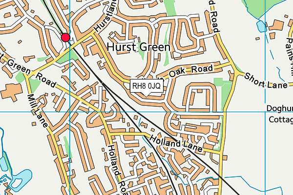 RH8 0JQ map - OS VectorMap District (Ordnance Survey)