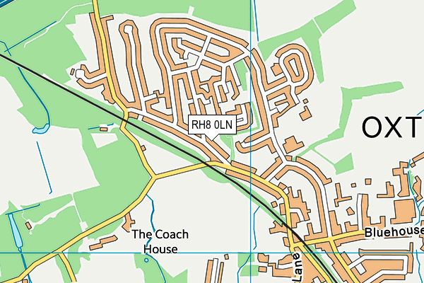 RH8 0LN map - OS VectorMap District (Ordnance Survey)