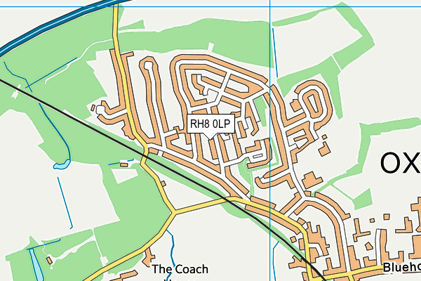 RH8 0LP map - OS VectorMap District (Ordnance Survey)
