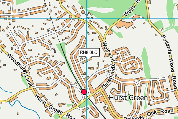 RH8 0LQ map - OS VectorMap District (Ordnance Survey)