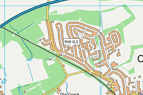 RH8 0LS map - OS VectorMap District (Ordnance Survey)