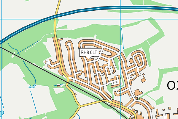 RH8 0LT map - OS VectorMap District (Ordnance Survey)