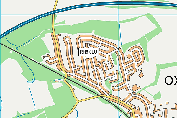 RH8 0LU map - OS VectorMap District (Ordnance Survey)