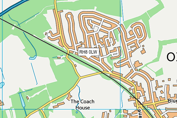 RH8 0LW map - OS VectorMap District (Ordnance Survey)