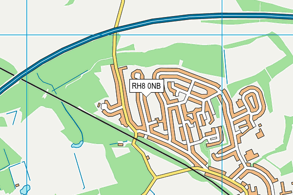 RH8 0NB map - OS VectorMap District (Ordnance Survey)