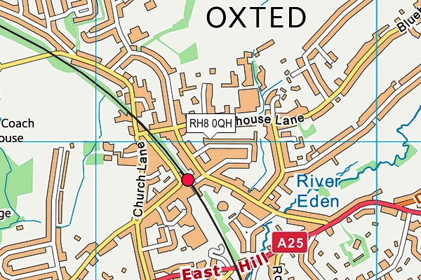 RH8 0QH map - OS VectorMap District (Ordnance Survey)