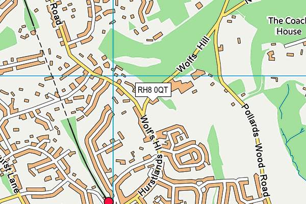 RH8 0QT map - OS VectorMap District (Ordnance Survey)