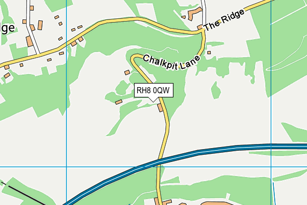 RH8 0QW map - OS VectorMap District (Ordnance Survey)