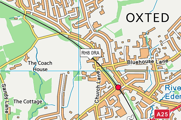 RH8 0RA map - OS VectorMap District (Ordnance Survey)