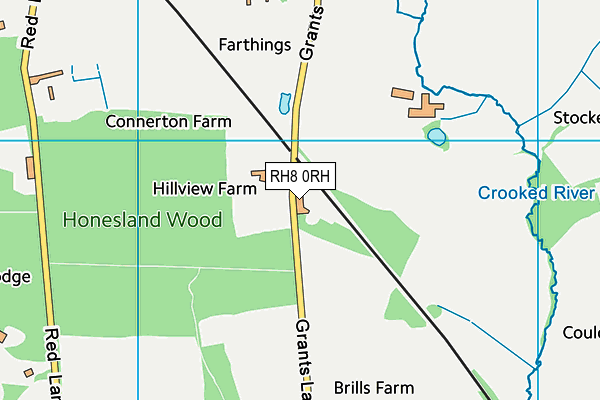 RH8 0RH map - OS VectorMap District (Ordnance Survey)