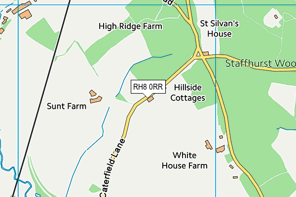 RH8 0RR map - OS VectorMap District (Ordnance Survey)