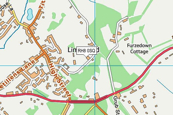 RH8 0SQ map - OS VectorMap District (Ordnance Survey)