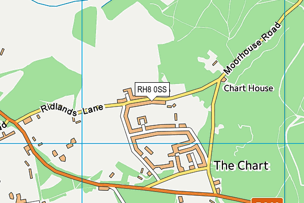 Limpsfield Chart Cricket Club map (RH8 0SS) - OS VectorMap District (Ordnance Survey)