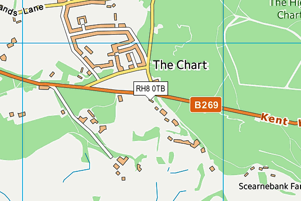 RH8 0TB map - OS VectorMap District (Ordnance Survey)
