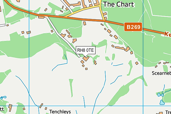 RH8 0TE map - OS VectorMap District (Ordnance Survey)