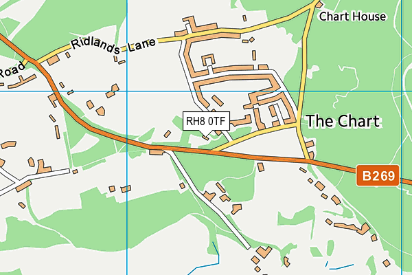 RH8 0TF map - OS VectorMap District (Ordnance Survey)