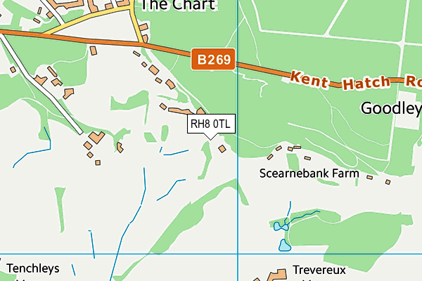 RH8 0TL map - OS VectorMap District (Ordnance Survey)